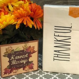 Thanksgiving Decor Rae Dunn Napkin/Guess Towel